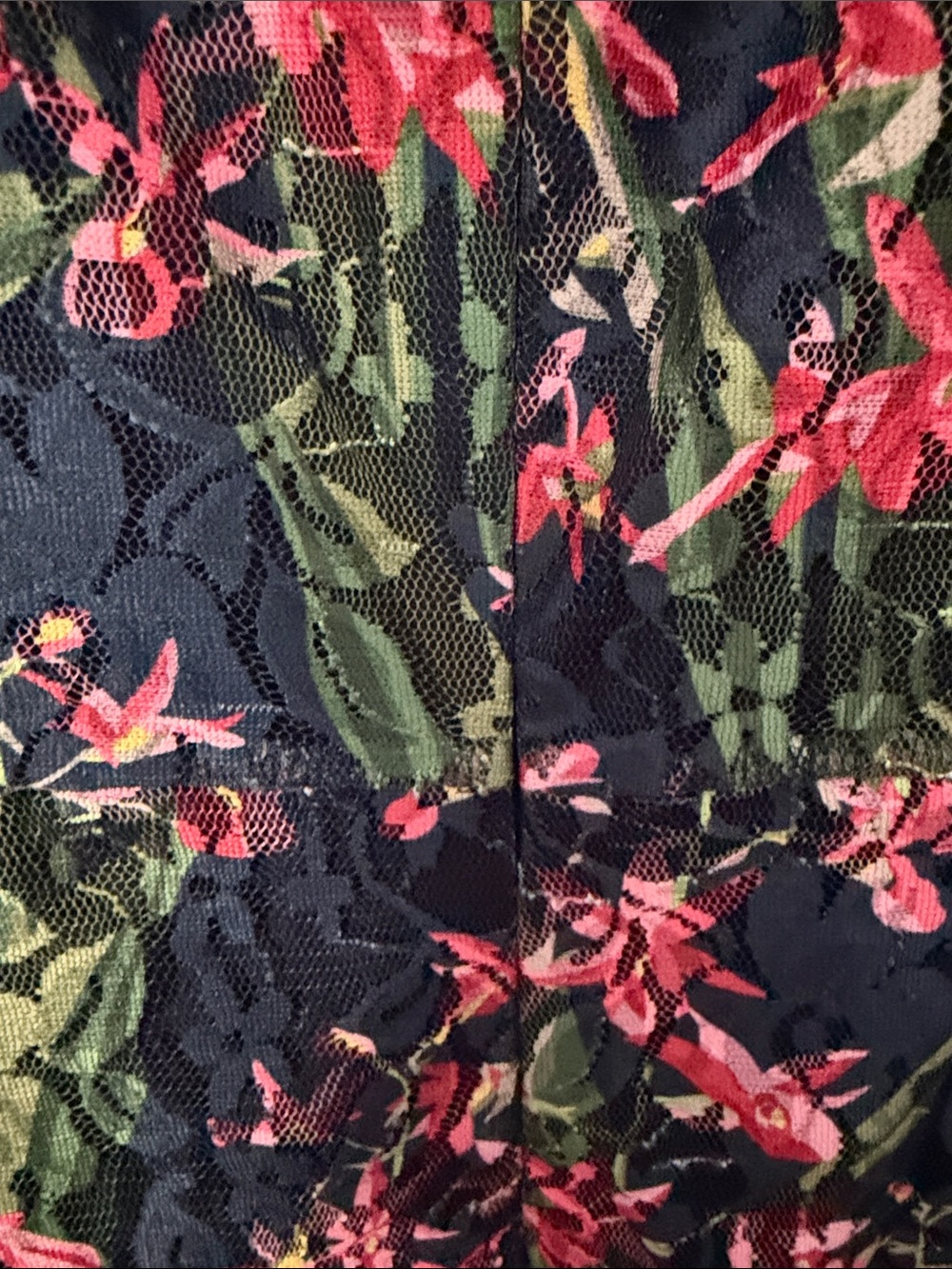 Tommy Hilfiger Black Floral Lace Fit & Flare Dress Women’s Size 8 Sleeveless - Picture 12 of 13